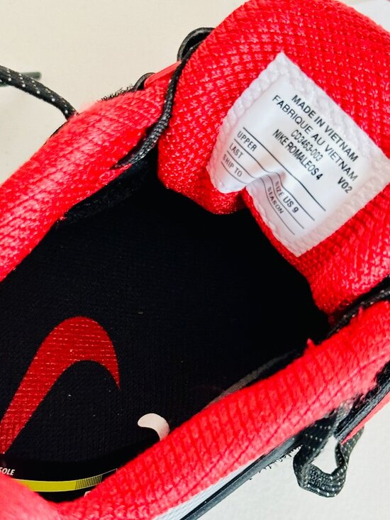 NEW NIKE ROMALEOS 4 BLACK UNIVERSITY RED WHITE WEIGHTLIFTING SHOES MEN\'S 9 main image 4